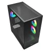 Sharkoon MK6 RGB Micro-ATX caja de PC, negra, cristal templado