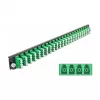 Placa frontal para caja de empalmes DeLOCK 19 pulgadas 43370 24 puertos LC cuádruple verde