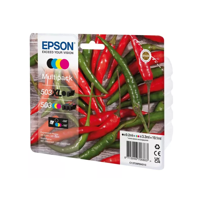 Epson C13T09R94010 cartucho de tinta 4 piezas original alto (XL) rendimiento negro, cian, magenta, amarillo