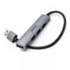 Unitek H1208A hub USB-A, 4 puertos (1x USB-A 5 Gbps, 3x USB-A 2.0), aluminio, plateado