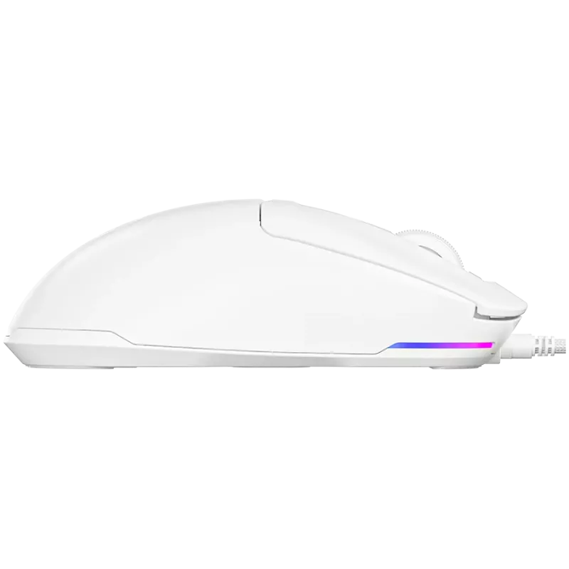 LORGAR MSA10, ratón gaming Advanced Ultralight con cable, blanco