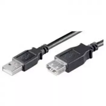 Wentronic Goobay Cable alargador USB 2.0 Hi-Speed, negro, 0,6 m - conector macho USB 2.0 (Type-A) a conector hembra USB 2.0 (Type-A) (68625)