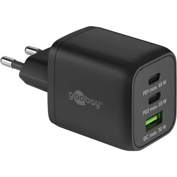 Goobay 64753 Cargador para dispositivos móviles Auriculares - Smartphone - Tablet Negro AC Carga rápida Interior (64753)