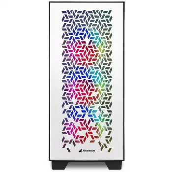 Sharkoon ELITE SHARK CA300H - Torre - PC - Blanco - ATX - EATX - micro ATX - Mini-ITX - Metal - Cristal Templado - Gaming