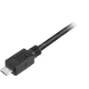 Cable USB 2.0, conector macho USB-A > conector macho Micro-USB negro, 0,5 metros, doble apantallado