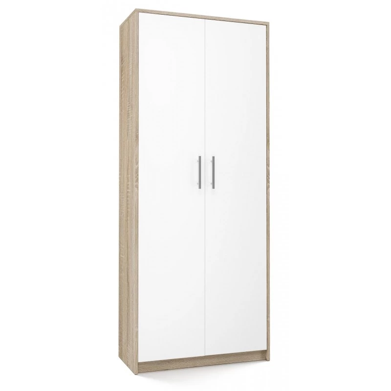 Archivador OLIV 2D 74x35x180 cm, roble Sonoma/blanco