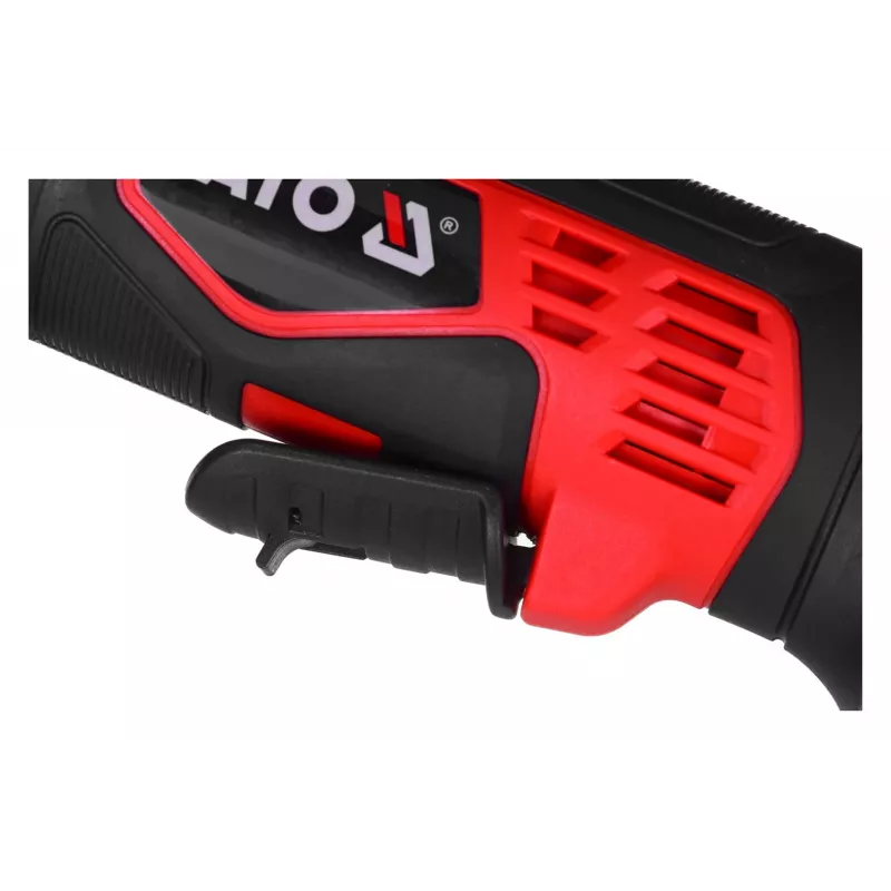 Amoladora angular YATO YT-82826, 18V Li-Ion 2Ah, disco de 125 mm, 10.000 rpm, rosca M14, carcasa de protección ajustable sin herramientas