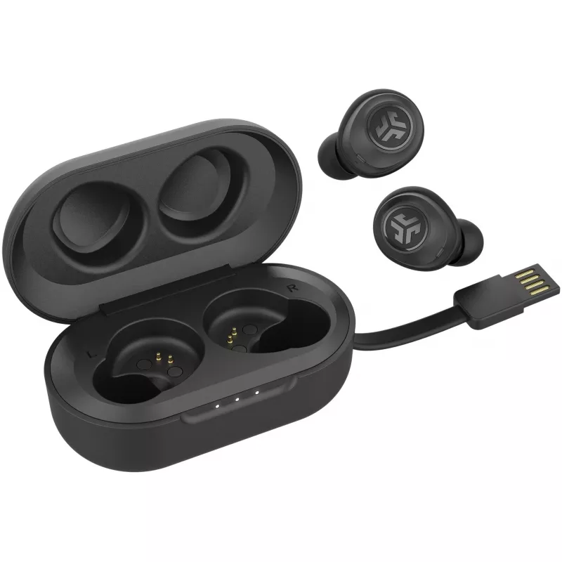 JLab JBuds Air Auriculares True inalámbricos In-Ear USB Type-A Bluetooth Negro (IEUEBJBUDSAIRRBLK82)