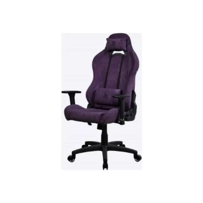 Silla gaming Arozzi Torretta SoftFabric Morado – diseño ergonómico, reposabrazos ajustables, respaldo reclinable