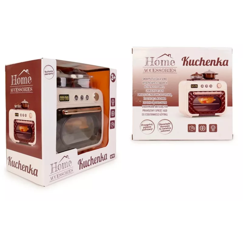 Horno de juguete Artyk 180507 con luz – aparato de juego infantil para sets de juego de rol