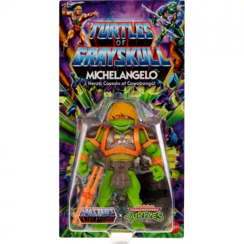 Masters of the Universe Origins Turtles of Grayskull Michelangelo, figura articulada