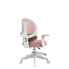 Silla giratoria infantil mark adler Junior 4.5 rosa — respaldo de malla, asiento de espuma, altura ajustable 40–50 cm, reposabrazos, soporte lumbar, ruedas (envase abierto)