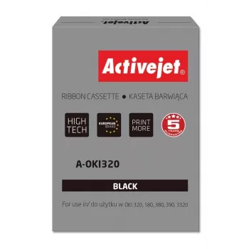 Cinta ActiveJet A-OKI320 impresora matricial nailon 8 mm x 1,6 m, negro, 3.000.000 caracteres, pack de 100