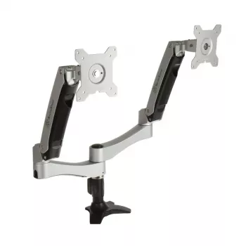 SilverStone SST-ARM22SC Soporte para dos monitores - Plata