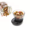 Báscula de cocina Caso FinoCompact 03201 — 0,5 kg de capacidad, división de 1 g, indicador LED, acero inoxidable/negro