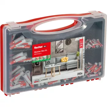 Meister-Box XL zona de vivienda (gris claro/rojo, 280 piezas)