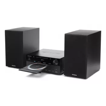 Microcadena de audio doméstico Aiwa MSBTU-550 — 50 W RMS, Bluetooth 10 m, FM, indicador LED, RCA, negro