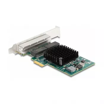 Tarjeta DeLOCK PCI Express x1 a 4 x RJ45 Gigabit LAN BCM