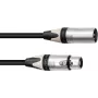 Cable de micrófono XLR PSSO, 3 pines, 15 m, negro, conector Neutrik