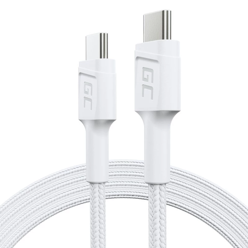 Cable USB Green Cell KABGC30W USB 3.2 Gen 1 (3.1 Gen 1) 1,2 m USB-C blanco