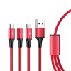 Cable UNITEK C4049RD USB 1,2 m USB A USB C/Micro-USB B/Lightning rojo