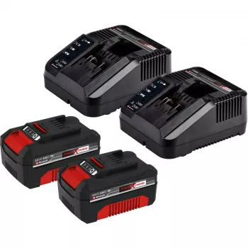 Cortacésped de batería GE-CM 43 Li M Kit, 36 voltios (2x18V) (Rojo/Negro, 2 baterías de litio-ion 4,0 Ah)