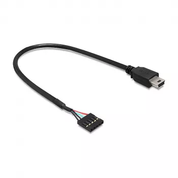 Cable USB DeLOCK 83170 USB 2.0 0,3 m Mini-USB B negro