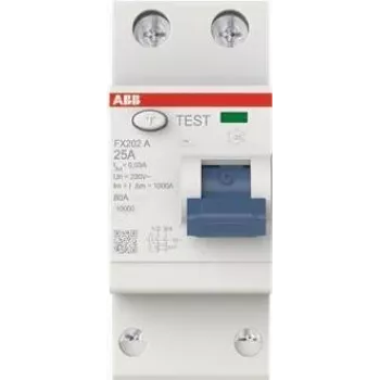 ABB interruptor diferencial FX202A-25/0.03 2P tipo A 25A 30mA (2CSF202165R1250)