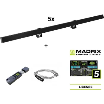 Set de raíl DMX EUROLITE 5x LED PR-100/32 Pixel + software Madrix