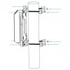ALLNET ALL-SGO83-Pole-Kit switch no gestionable para exterior, 3 puertos Gigabit, 100W, incl. kit de montaje en poste
