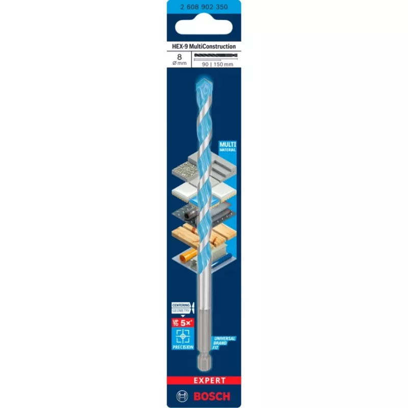 Broca Bosch Expert HEX-9 Multi Construction 8 mm