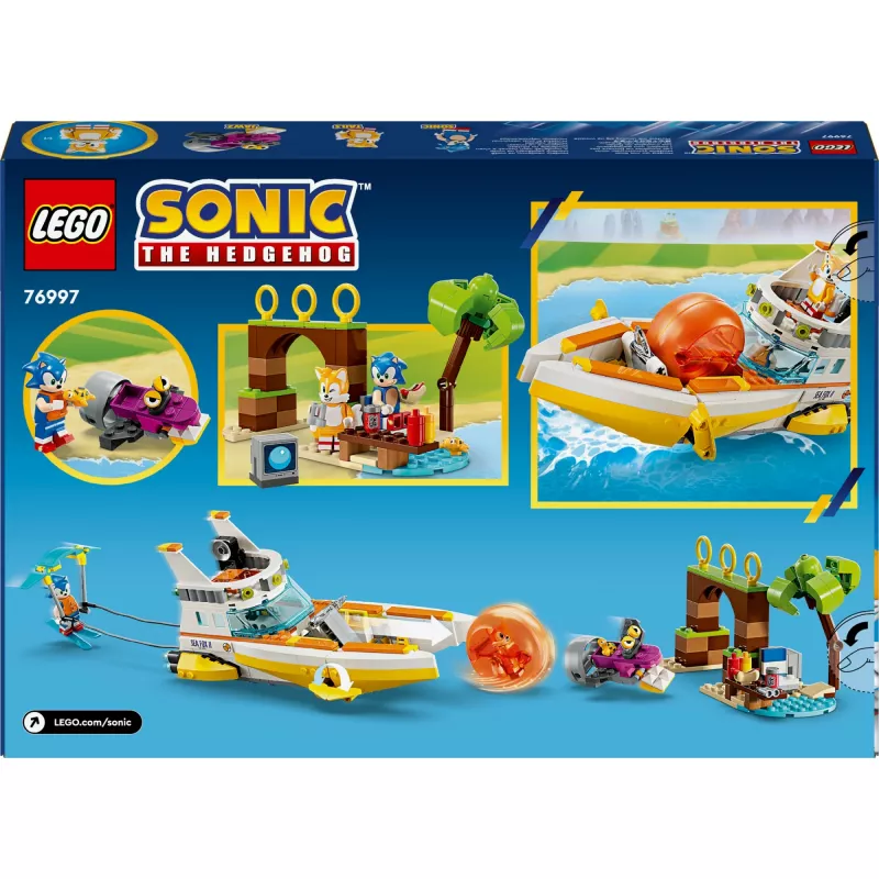 LEGO Sonic the Hedgehog Barco de Aventura de Tails, set de juguete 76997