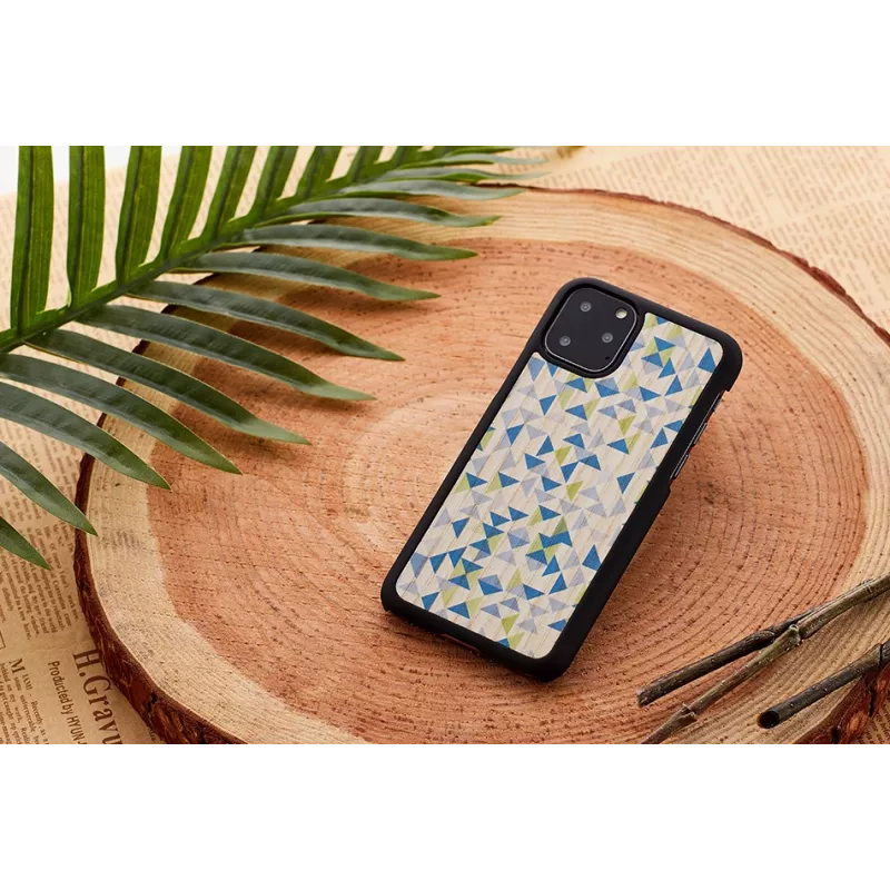 Funda para smartphone man and wood para iPhone 11 Pro Max — triángulo azul, cubierta protectora negra