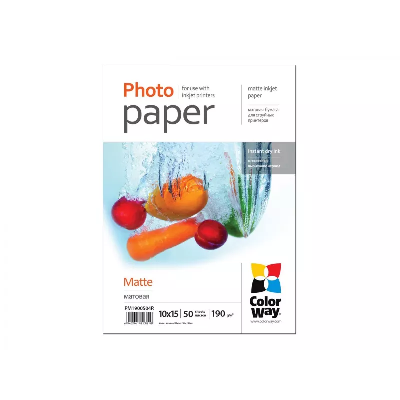 190 g/m² | 10x15 | papel fotográfico mate