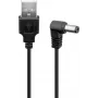 Cable USB-DC Goobay 5,5 x 2,1 mm, 1,5 m, negro - para transmisión de corriente desde el puerto USB-A a dispositivos DC (55159)