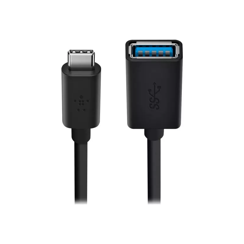 Belkin adaptador USB 3.0 de USB-C a USB-A, 5 Gbps, negro