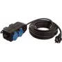 Cable alargador de corriente Bachmann 349.044 10m 4 tomas AC exterior negro azul