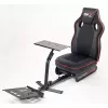 Cockpit de carreras Subsonic SA5681 negro rojo piel sintética malla metal