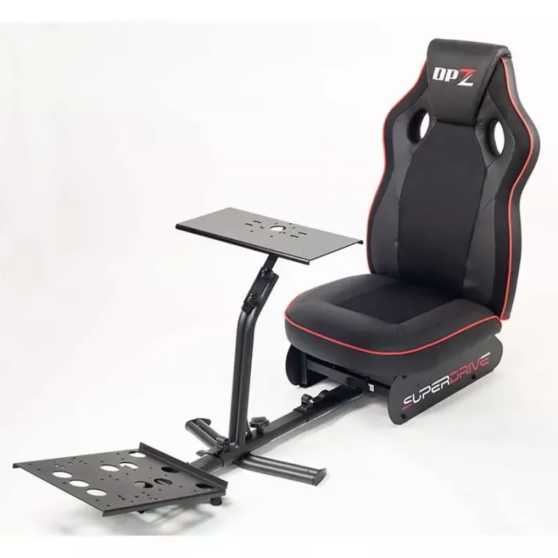 Cockpit de carreras Subsonic SA5681 negro rojo piel sintética malla metal
