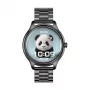 Smartwatch Colmi L28 con caja negra y correa de acero inoxidable negra