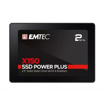 Emtec X150 Power Plus - SSD - 2 TB - interno - 6,4 cm (2,5 inch) - SATA 6Gb/s (ECSSD2TX150)