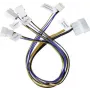 Cable de conexión para ventilador de PC Akasa [3x conector macho de ventilador de PC 4 polos - 1x conector de alimentación IDE 4 polos, conector de alimentación IDE 4 polos] 0,30 m negro