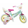 Bicicleta infantil Toimsa Peppa Pig ruedas de 14 pulgadas, verde, para aprox. 3–5 años, frenos de llanta delantero y trasero, neumáticos de aire