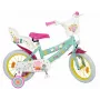 Bicicleta infantil Toimsa Peppa Pig ruedas de 14 pulgadas, verde, para aprox. 3–5 años, frenos de llanta delantero y trasero, neumáticos de aire