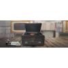 Tocadiscos muse MT-115 W — negro/dorado, 33-45-78 rpm, brazo de lectura en J, control de volumen giratorio, 240V AC
