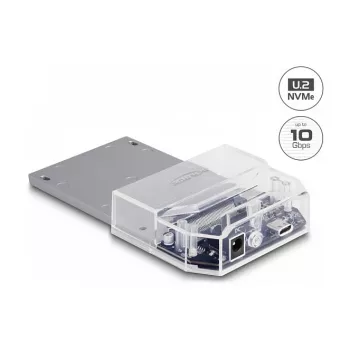 Docking station USB Type-C DeLOCK para 1 x SSD U.2 negro
