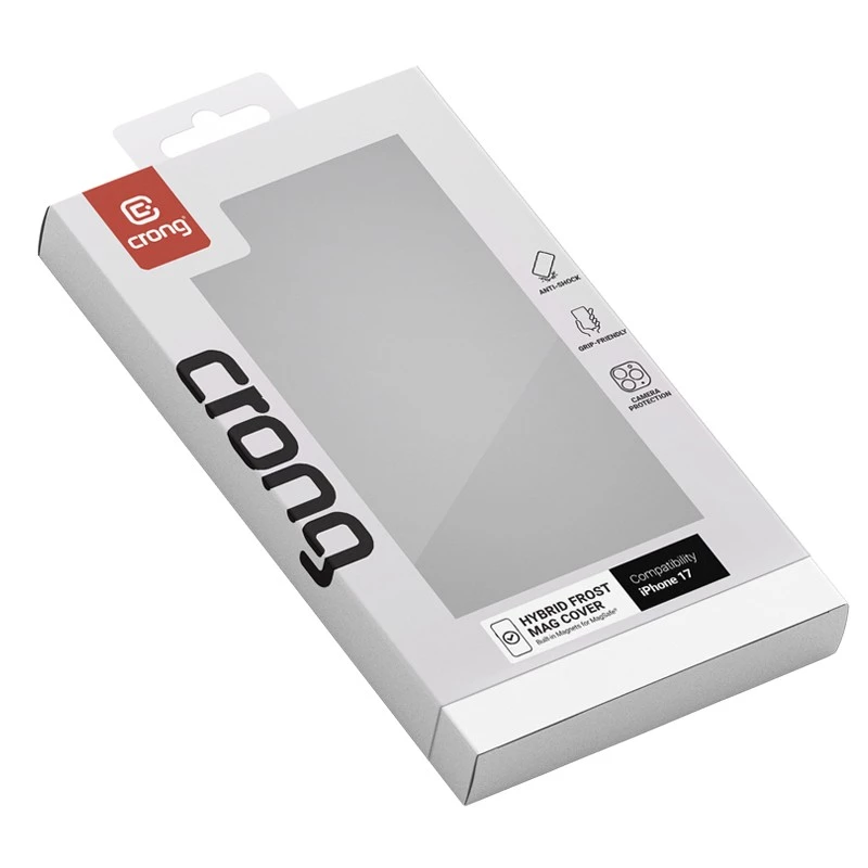 Funda Crong Hybrid Frost MAG Cover para iPhone 17 Frosted Negro