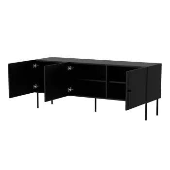 Mueble RTV 3D PALAZZO BIS 151x40x60 negro mate