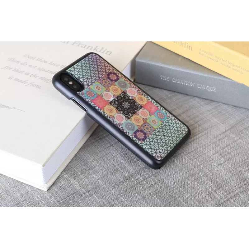 Funda para smartphone iKins para iPhone XS / XS S — diseño Flower Garden, negra