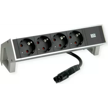 Módulo de toma de corriente de mesa Bachmann DESK 2 — 4x toma de corriente, blanco